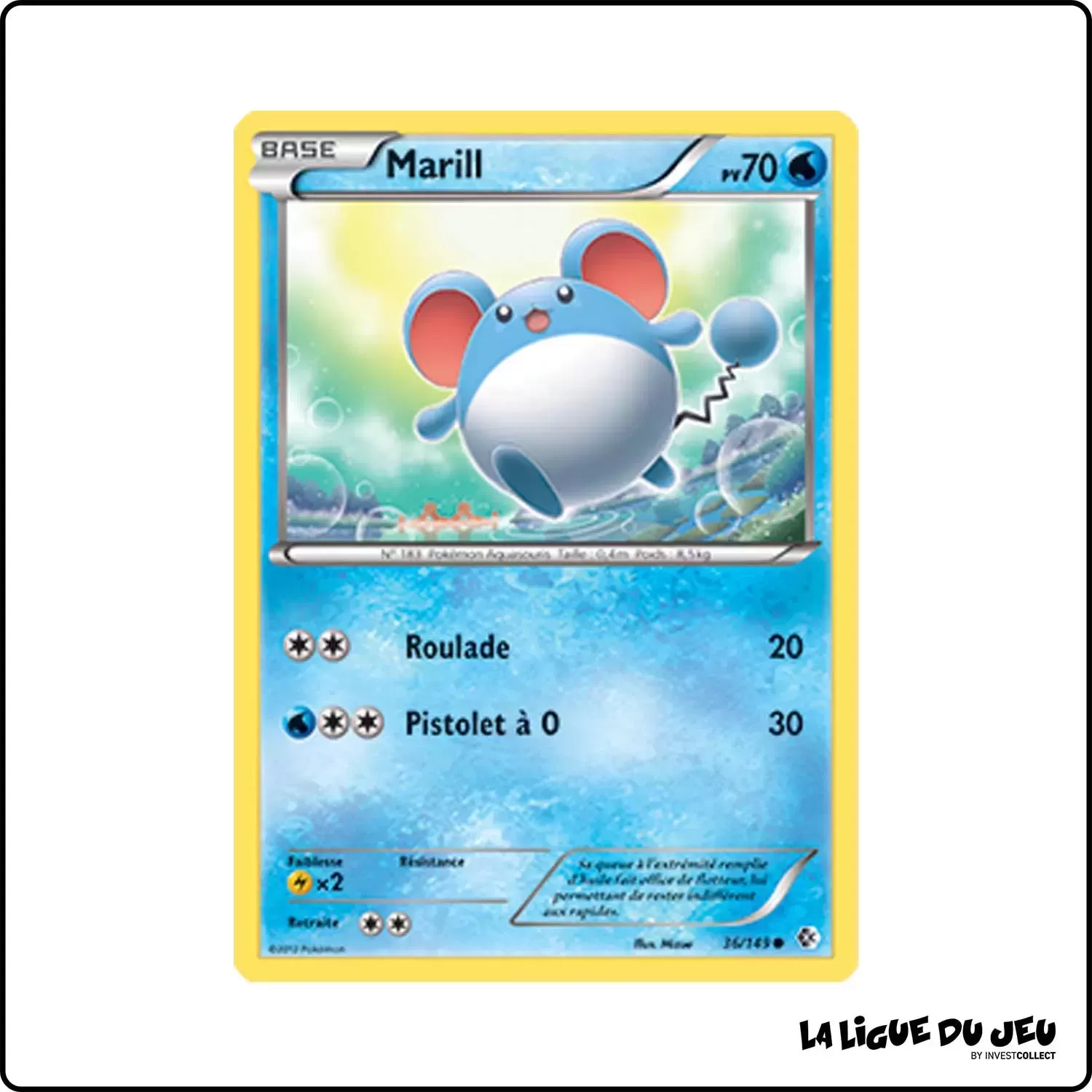 Commune - Pokemon - Frontières Franchies - Marill 36/149 Pokemon Company - 1