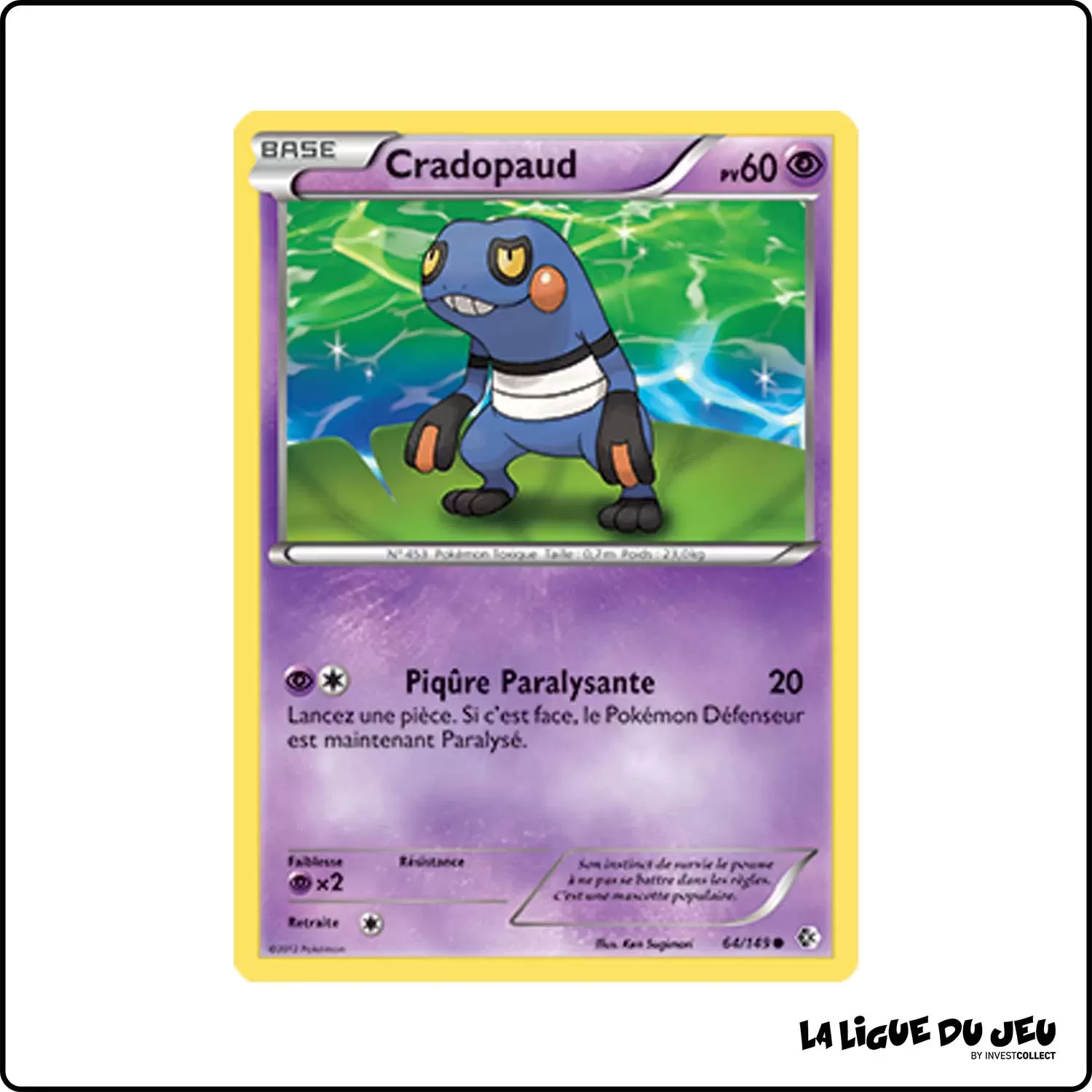 Commune - Pokemon - Frontières Franchies - Cradopaud 64/149 Pokemon Company - 1