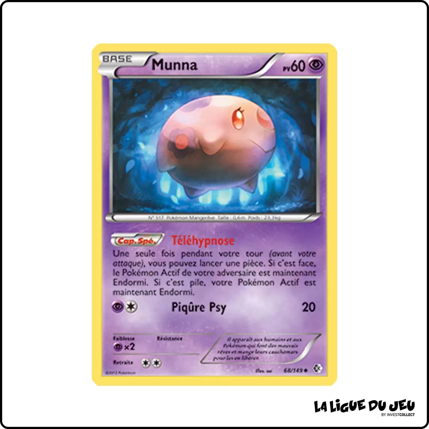 Peu commune - Pokemon - Frontières Franchies - Munna 68/149 Pokemon Company - 1