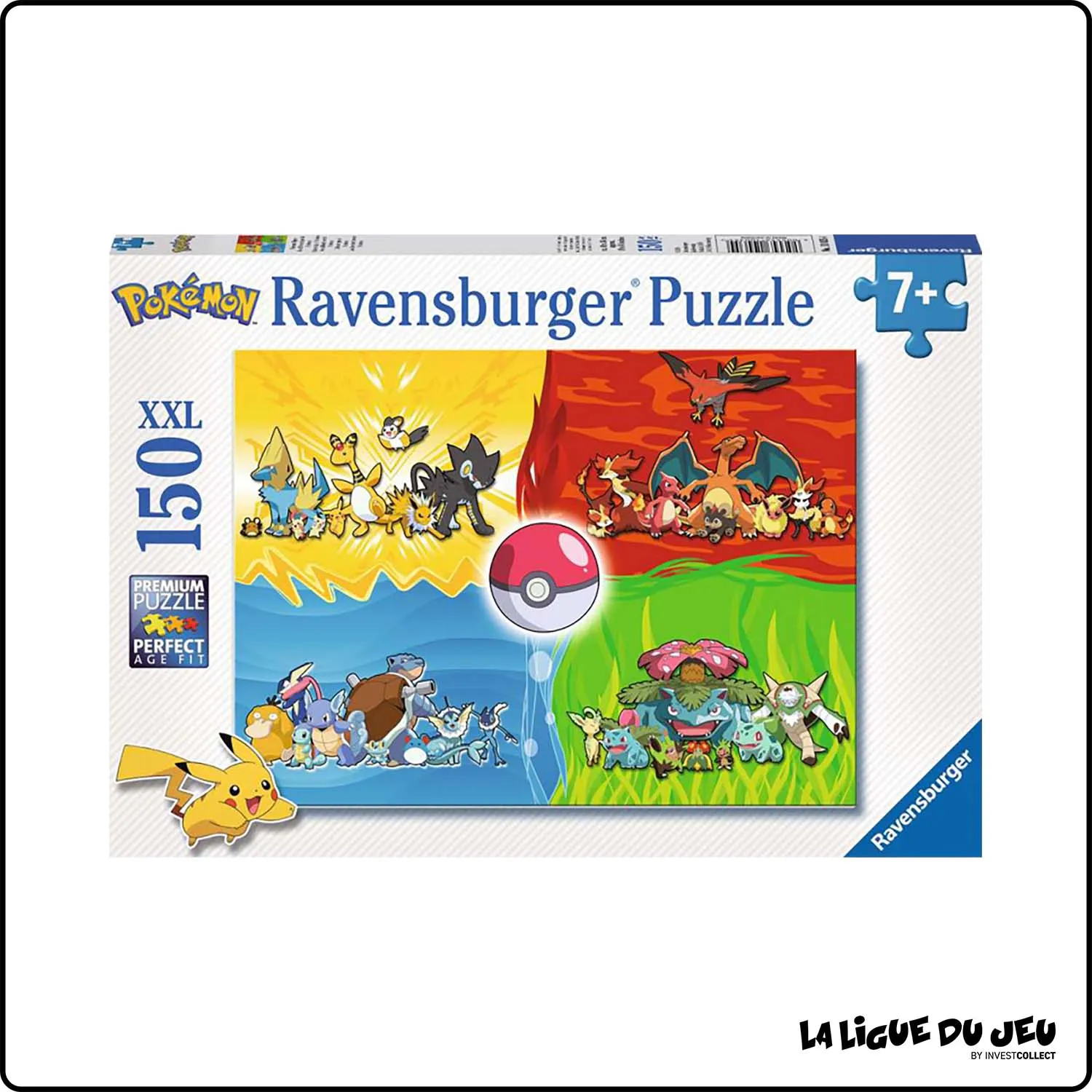 Réflexion - Puzzle - Pokemon : Les différents types de pokémon 150 pièces Ravensburger - 1