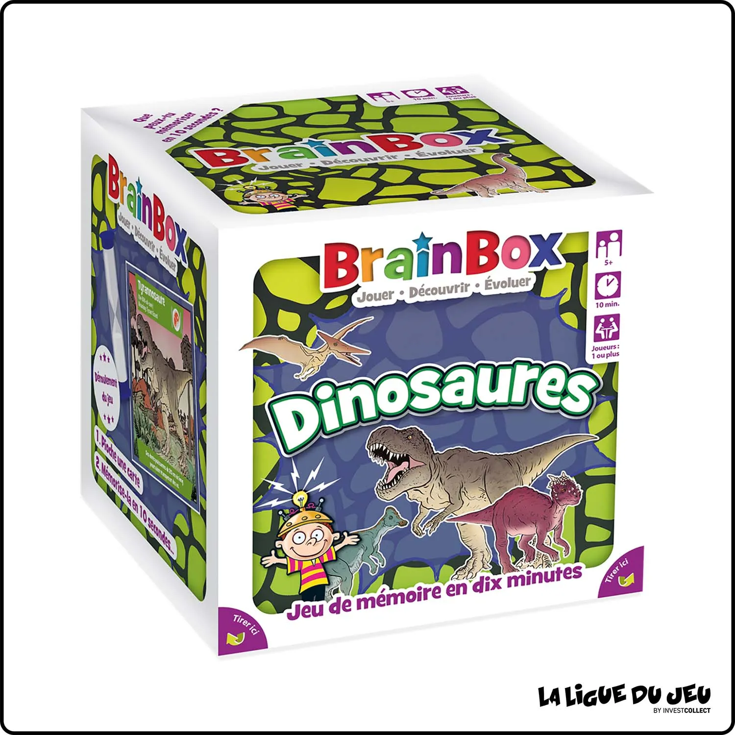 Réflexion - Jeu de Cartes - BrainBox: Dinosaures The Green Board Game - 1