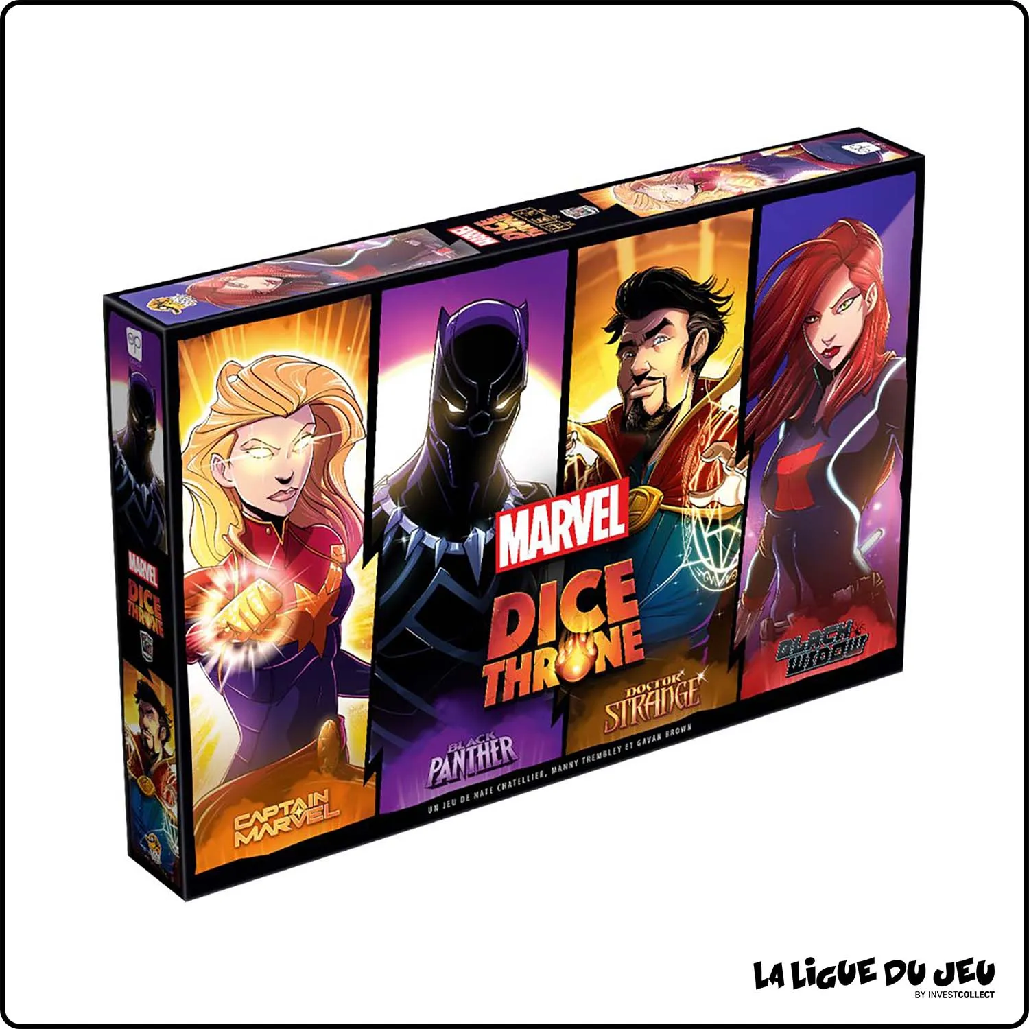 Stratégie - Dés - Dice Throne Marvel : Captain Marve, Black Panther, Dr Strange-Black et Widow Lucky Duck Games - 1