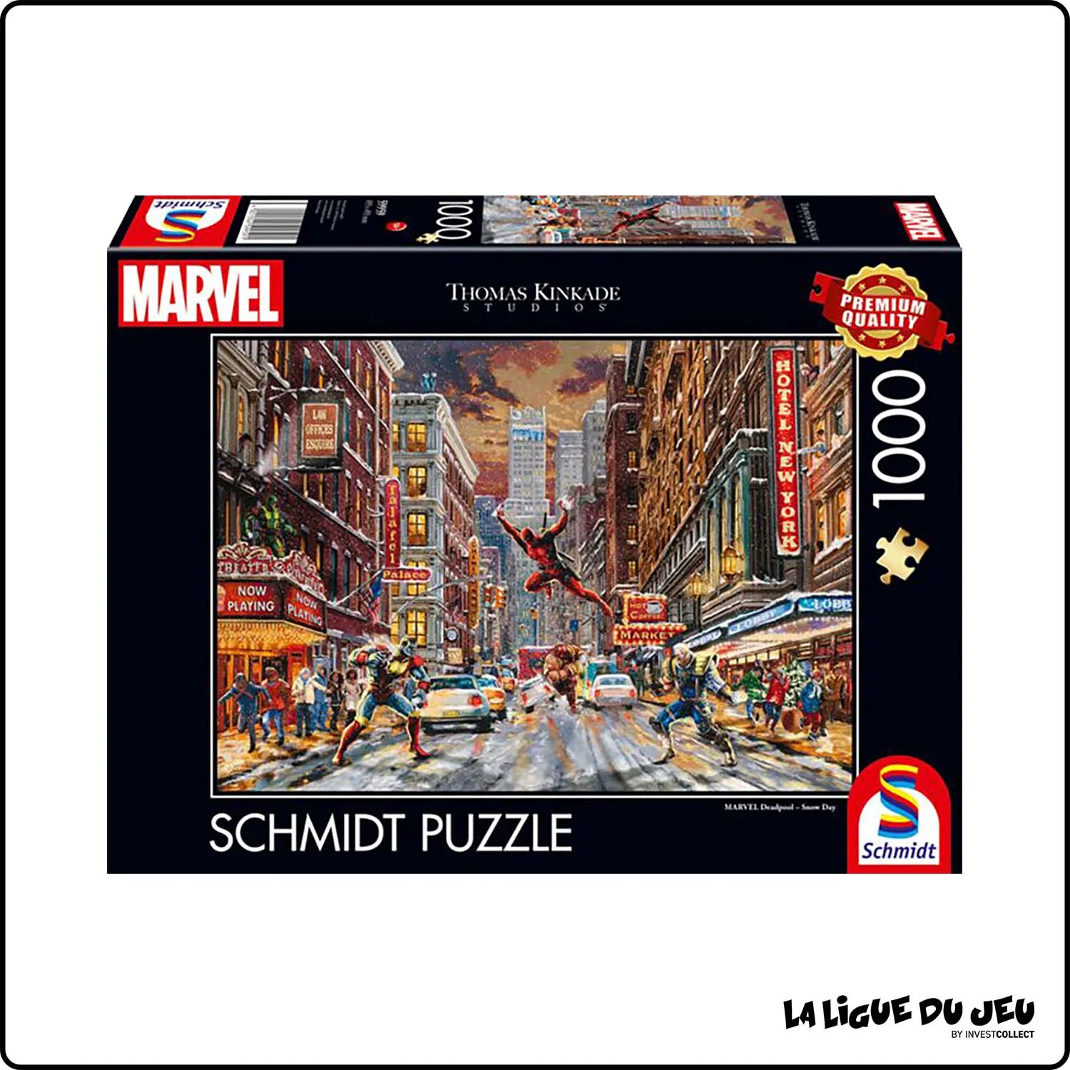 Puzzle - Marvel - Deadpool - Journée enneigée -1000 Pieces Ravensburger - 1